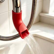 Silicone Faucet Extender Water Spout, Universal Sink Water Tap Extension For Kids Hand Washing, Bathroom Kitchen Water Saving Faucet Extension Accessory - Red - View 7