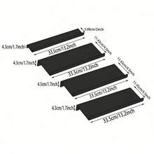 4 Packs Clear Acrylic/Black Stackable Spice Organizer, Kitchen Drawer Countertop Cabinet Storage Tray, Jar Holder (Jars Not Included) - Clear - View 16
