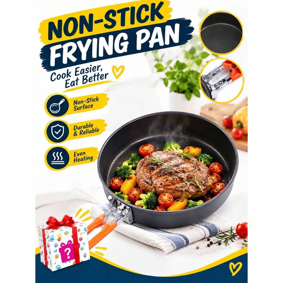 Nonstick Camping Frying Pan Durable Lightweight Camp Cookware - Default - View 1