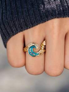 1 chiếc nhẫn nữ thời trang đính đá Cubic Zirconia, trang sức cho đám cưới, đính hôn, tiệc tùng, quà tặng Valentine - 1 # - Xem 7