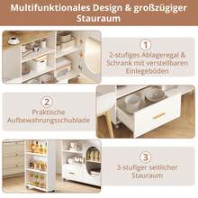 Storage Islands & Carts - Natural and White - View 5