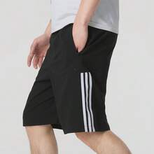 Adidas Future Icons Woven Shorts 3-Stripes Colorblock Quick-Dry Breathable 5-Inch Casual Sports Shorts Men's - Black - View 4