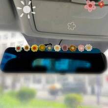 10pcs Of Cute Small Flower Car Decorations And Ornaments On The Window Edge Of The Center Console - A - View 2