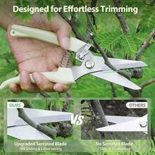 1 Pair Of Pruning Shears-Versatile Garden Shears, Kitchen Scissors, And Stainless Steel Branch Clippers. Featuring Ergonomic Handles, These Tools Are Designed For Pruning Flowers And Fruit Plants, And Are Suitable For Use In The Garden Or The Kitchen. - A - View 5