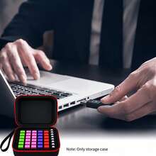 Hộp đựng thẻ nhớ EVA vỏ cứng di động, túi lưu trữ tổ chức cho thẻ SD SDHC SDXC, chống nước chống sốc, túi bảo vệ có tay cầm cho phụ kiện máy ảnh kỹ thuật số - Xem 4