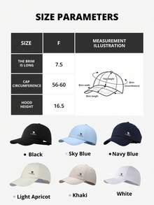 CAMEL CROWN Outdoor Casual Baseball Cap, Summer Sun Protection Wide Brim Hat, Outdoor Sun Protection Hat - Navy Blue - View 6