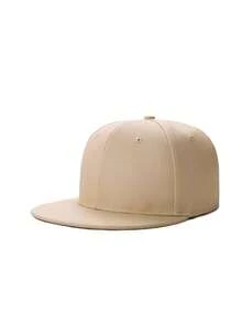 1pc Men's Outdoor Casual Fashion Black Solid Color Hip-Hop Flat Brim Cap, Street Style Popular For Daily Wear - Red - View 5