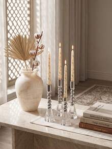 Light Luxury Premium Chic Candle Holder – Simple Textured Candle Stand, Fits Various Pillar Candle Sizes, Perfect For Home Decor, Room Decor, Party & Holiday Decor, Office Styling, Living Room Accessory, Also Ideal As Wedding & New Year Gift - Affordable Luxury - View 1