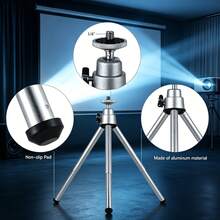 Multi-Function Mini Projector Stand, Adjustable Height Telescopic Mount, Portable Aluminum Alloy Selfie Stick | 360° Rotation | Suitable For Camera, Binoculars, Webcam And Projector Accessories - View 7