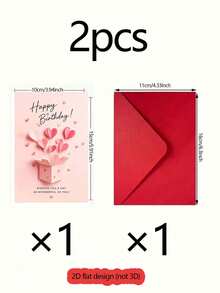 4pcs/2pcs 2D Heart-Shaped Balloon Design Greeting Cards, Suitable For Wedding, Proposal, Birthday Party, Theme Party, Bachelor Party, Housewarming Party, Vintage Party, Bridal Shower And More Occasions - One Size Fits All - View 13