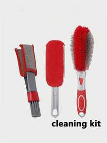 1set Multi-Purpose Soft Bristle Car Wash Brush Wheel Hub Interior Dust Removal Tool Auto Detailing Air Conditioning Vent - Multiple Styles - View 5