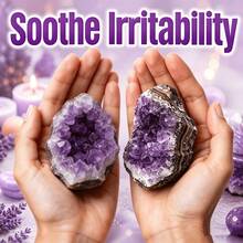 2pcs Natural Amethyst Crystal Clusters 60-85G Raw Quartz Crystal Geode Home Desktop Decor Gift - 2-pack (60-85g/each) - View 3