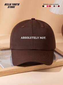 1pc Funny "Absolutely Not" Pattern Printed Baseball Cap, Lightweight, Comfortable Multi-Functional Baseball Cap, Washed Vintage Hat, Suitable For Daily Outings And Everyday Use, Daily Outfit Accessory Hat - A - View 14