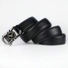 1pc Men' S Ratchet Buckle Belt, Smooth Belt Strap, Versatile For Office Wear, Meetings & Daily Commutes - DL38 41 DP42 43 - View 15