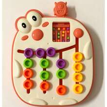4-Color Logic Thinking Board Game, Moving Matching Puzzle Toy For Kids, Educational Desktop Game, Holiday Gift, Multi-Functional Logic Challenge Toy With Ball Color Matching, Puzzle Solving, Thinking And Reasoning Training, Early Education Game Board, Cartoon Animal 4-Color Moving Chess, Logic Thinking Training Toy For Children 3+ Years Old, Suitable For Home, Party, Parent-Child Interaction, Birthday, Halloween, Christmas, Thanksgiving, Easter Gift - Multicolor - View 12