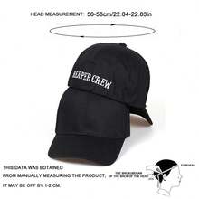 1 buah Topi Baseball Pria dengan Bordir Huruf REAPER CREW, Topi Fashion Jalanan, Topi Kasual Pelindung Matahari untuk Aktivitas Luar Ruangan, Perjalanan Musim Semi/Gugur, Liburan Pantai - Bordir hitam putih - View 2