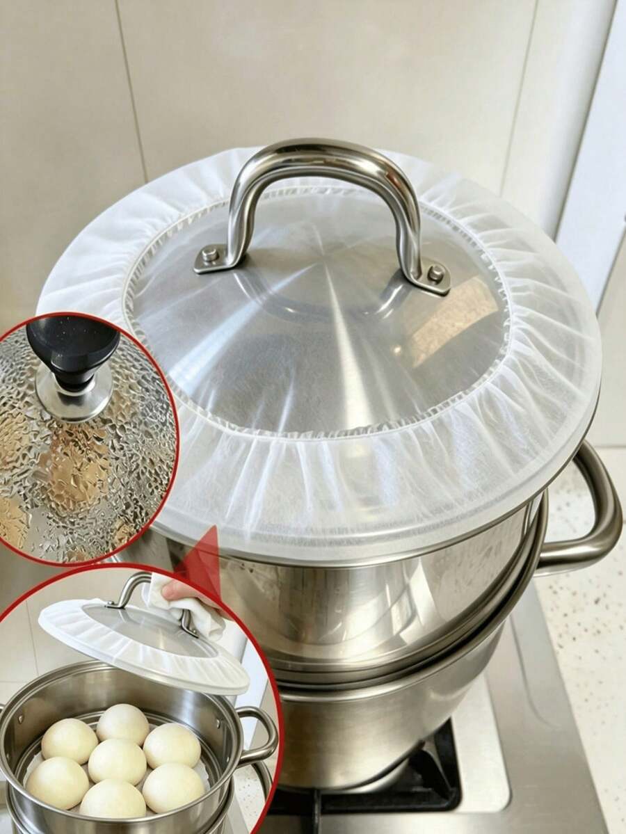 Loose-Fit Anti-Spill Pot Lid Cover - Multi-Functional Pot Lid Anti-Spill Cover - Multi-Purpose Kitchen Elastic Cover - High Elasticity - Suitable For Various Sizes Of Pot Lids/Pots - Stretchable Up To 50cm - Large Capacity; Economical And Affordable, Kitchen Gadget, Outdoor Portable, Kitchen Gift