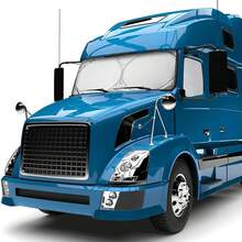 Windshield Sun Shade For Semi Truck Windshield | Large Coverage Foldable Front Window Sunshade | Heavy Duty UV & Heat Reflective Privacy Rest Truck Sunshade Curtain Father's Day Gift - A - View 11