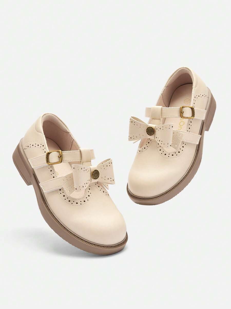 Balabala Girls' 2026 Spring/Autumn Sweet Princess Style Dress And Shoes, Suitable For School And Party Wear - Off-white - View 1
