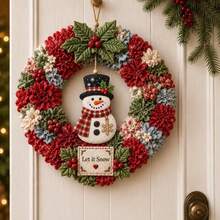 3D Fabric Christmas Wreath DIY Kit, Handmade Holiday Wreath Making Set, Creative Wall Hanging Craft Project, Suitable For Adults, Christmas Home Decor, Christmas Decorations - A - View 9