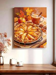 Adult & Beginner Digital Oil Painting Kit, Apple Pie, Easy Acrylic Painting Supplies (Includes Brushes & Paints), Suitable For Home Decor, Ideal Gift For Holiday. - Sets - View 3