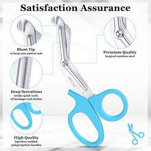 1pc Office Scissors With Retractable ID Badge Lanyard, 4 Colors Available (Blue, Black, Purple, Pink), Stainless Steel Scissors For Sewing And Daily Use, Pocket Portable Design - Color Style Randomized - View 2