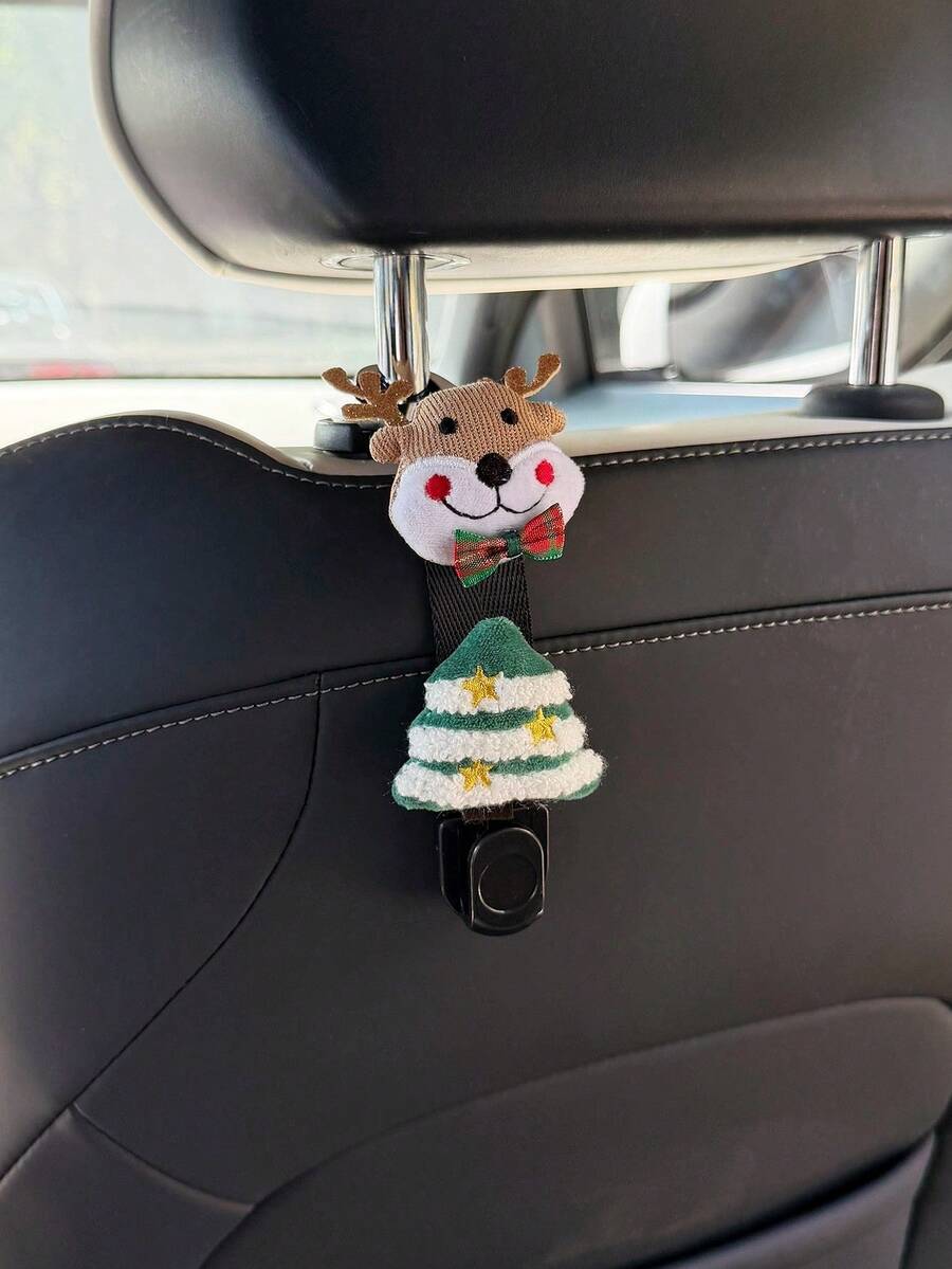Christmas - 1/2PCS Cute Reindeer, Christmas Tree Decoration Car Seat Back Multi-Function Storage Hook - Random Styles - View 1