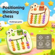 4-Color Logic Thinking Board Game, Moving Matching Puzzle Toy For Kids, Educational Desktop Game, Holiday Gift, Multi-Functional Logic Challenge Toy With Ball Color Matching, Puzzle Solving, Thinking And Reasoning Training, Early Education Game Board, Cartoon Animal 4-Color Moving Chess, Logic Thinking Training Toy For Children 3+ Years Old, Suitable For Home, Party, Parent-Child Interaction, Birthday, Halloween, Christmas, Thanksgiving, Easter Gift - Multicolor - View 9
