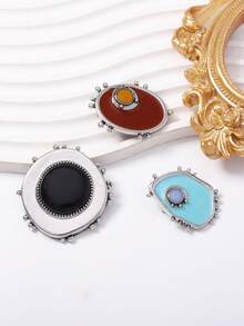 Bộ ghim cài áo 1 set hình vũ trụ bất đối xứng phong cách nghệ thuật ngách sang trọng tinh xảo, bền bỉ, thời trang đa năng cho nữ - Ghim cài áo hình học phong cách vũ trụ - Xem 4