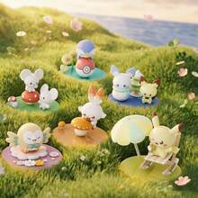Miniso Pokémon Garden Picnic Mini Scene Decor, Random 1 Style, Cute Character Desktop Ornament, Suitable For Home Office Room Display, Birthday Christmas Gift - Random One - View 11