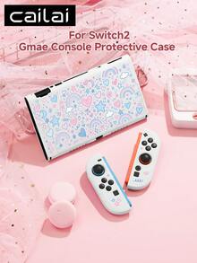 Cailai Cute Hand-Drawn Doodle Line Art Pattern Switch Console Protective Case, Soft Crayon Texture, Compatible With Switch OLED And Switch Console, Made Of Soft TPU Material, No Disassembly Required, Anti-Drop And Dust-Proof, Ideal Gift Compatible With Switch Gamers, Elegant And Cute Switch Console Protective Case, Switch 2 Storage Bag/Dock Case. - View 14
