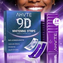AHVTE 14片美白牙貼，適合敏感牙齦，紫色，去除黃漬，有效改善牙色，亮白笑容，琺瑯質 - 打條 - 查看 18