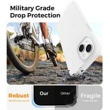 原裝矽膠保護殼，適用於 iPhone 13 14 15，[軍規級防震保護] 矽膠保護殼配備柔軟防刮微纖維內襯，適用於 iPhone 16 Pro Max 17 Pro Max 18 Pro Max XS Max XR 7 8 Plus SE2022 6s 6s Plus 12 Mini 11 - 純白 - 查看 2