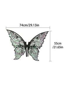 1pc Gold Foil Butterfly Fairy Wings, Suitable For Cosplay, Festival Parties, Ball Performances, An Ideal Halloween Gift - Multicolor - View 9