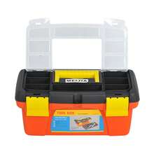 Portable Empty Plastic Toolbox With Removable Tray, Handheld Hardware Storage Organizer Box For Home Repair DIY Tools - Empty Box - View 4