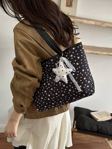2026 Autumn New Fashion Women's Handbag, Elegant Design, Large Capacity, Shoulder Casual Tote Bag - Black - View 9