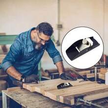 1 cái bào tay mini cầm tay dùng cho làm mộc/gọt tỉa/bào gỗ, dụng cụ làm mộc cầm tay di động - đen - Xem 5