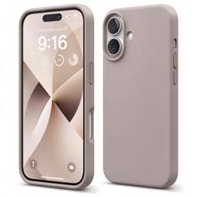 原裝矽膠保護殼，相容 iPhone 13 14 15，[軍規級防震保護] 矽膠保護殼，內層柔軟防刮微纖維，相容 iPhone 16 Pro Max 17 Pro Max 18 Pro Max XS Max XR 7 8 Plus SE2022 6s 6s Plus 12 Mini 11 - 鈦原色 - 查看 7