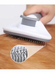 Adjustable Massage Pet Brush Grooming Comb For Dogs And Cats, One-Click Hair Removal Pet Comb, Grooming Cat Brush, Automatic Shedding Dog Brush - View 4