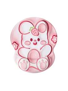 1pc Kawaii 3D Bubble Print Wrist Rest Mouse Pad, Cartoon Fox & Bunny Ergonomic Wrist Support, Non-Slip Mat, Cute Desk Accessory For Dorm, Office & Gift - View 6