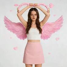 Valentine's Day Goddess Bow Cupid Bow Halloween Carnival Costume Party Cosplay Prop - Pink - View 5