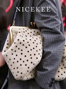 Simple Solid Color Artificial Leather Fashionable Shoulder Bag, Niche Design Underarm Bag, Fashionable Retro Classic, Suitable For Commuting Shopping. - Multicolor - View 1