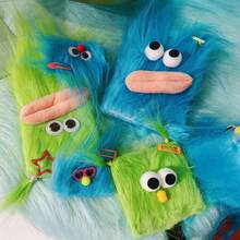 Long Pile Faux Fur Fabric, Super Fluffy Plush Artificial Fur, Multiple Colors Available, DIY Crafts, Cosplay Costumes, Pillows, Rugs, Party Decorations - Multicolor - View 3