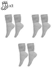 1/3/6 Pairs Unisex Slouch Socks, Black White Gray Minimalist Everyday Versatile Casual Socks, Comfortable Soft Home Socks - Multicolor - View 21