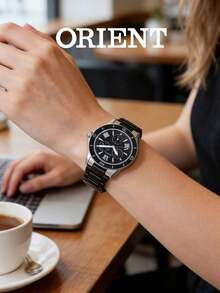 Orient Women's Quartz Watch, Black Dial With Roman Numerals, Multifunction Chronograph With Small Dial And Tachymeter Bezel, Sweet & Cool Style - Black - View 2