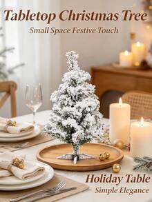 Christmas Tree Desktop Mini Pine Tree, Holiday Tabletop Decoration, Suitable For Holiday Scene Arrangement, Christmas Party Centerpiece, Suitable For Placement On Tables, Shelves, Windowsills, Living Rooms, Apartments, Winter Home Display Decoration - Multicolor - View 8