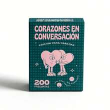 Trò chơi thẻ hội thoại cặp đôi Corazones En Conversación, 200 câu hỏi xây dựng mối quan hệ, trò chơi tiệc Giáng Sinh, quà tặng ngày lễ cho các cặp đôi, trò chơi bàn tương tác vui nhộn cho đêm hẹn hò và tụ họp - Nhiều màu - Xem 1