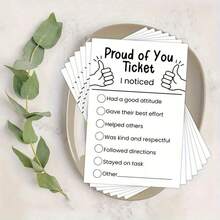 20pcs Minimalist Modern Recognition Cards, You Are Great And Outstanding, Suitable For Employee Recognition, Office Supplies, Colleagues, Students, Teachers Appreciation, Paper Cards - Sets - View 4