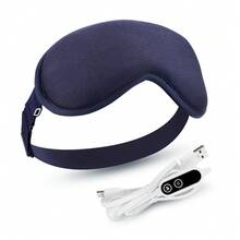 Máscara de ojos con control de temperatura de 3 niveles y masaje de vibración de 6 niveles (Azul profundo) - Azul Marino - Ver 10