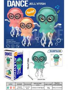 1PC Kids Electric Magic Dancing Jellyfish Octopus Automatic Sensor Obstacle Avoidance Octopus Light Toy Automatic Dodge Jellyfish Self-Equipped With 3 AAA Batteries (Batteries Not Included, Back-Walking, Remove Back Cover First) - Color - View 4
